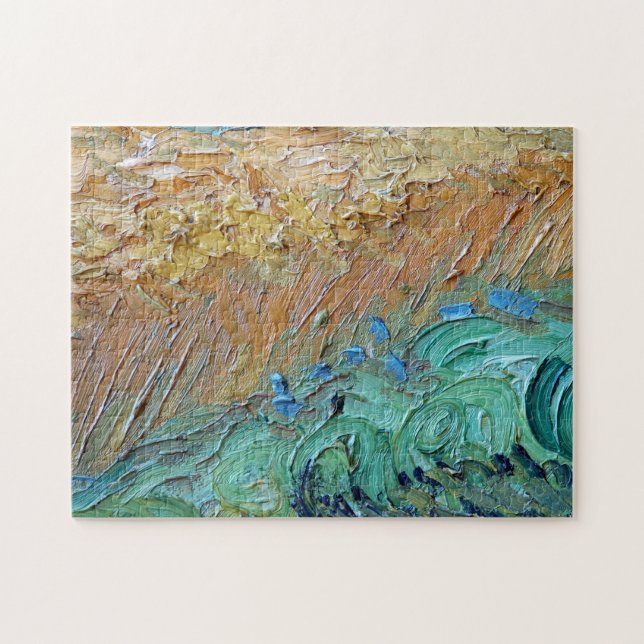 Impressionism Vincent Van Gogh Wheat Field with Jigsaw Puzzle (Horizontal)