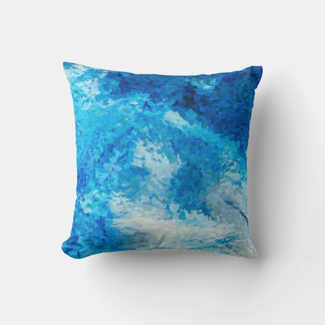 Impressionist Art Sea Water Pillow (Front)