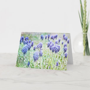 Impressionist Artsy Hyacinth Flowers Art Card
