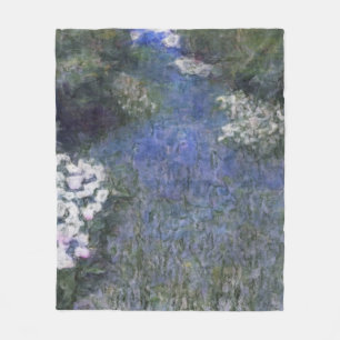 Impressionist Blue Forest Path Fleece Blanket