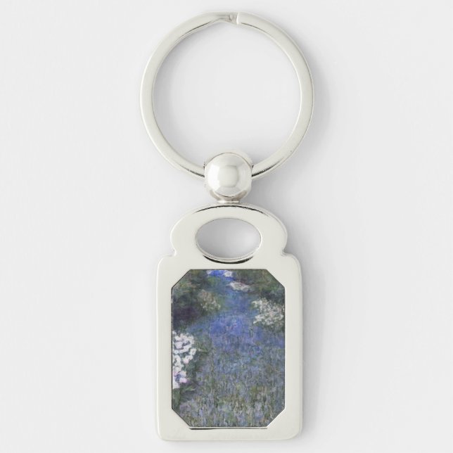 Impressionist Blue Forest Path Key Ring (Front)
