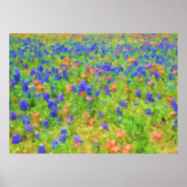 Impressionist Bluebonnet Poster (Front)