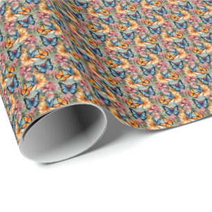 Impressionist Butterflies Wrapping Paper