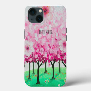 Impressionist cherry blossoms iPhone 13 case