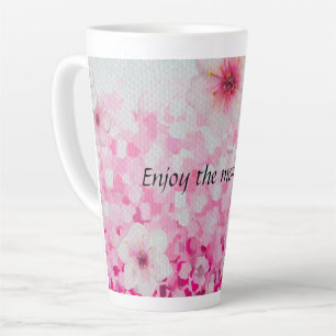 Impressionist cherry blossoms   latte mug