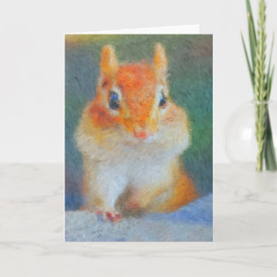 Impressionist Chipmunk Card