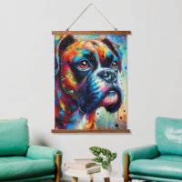 Impressionist Colourful Pop Art Boxer Dog Painting