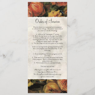 Impressionist Coral Yellow Rose 2 Life Celebration Invitation