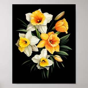 Impressionist Daffodils Easter Long Sleeve Poster