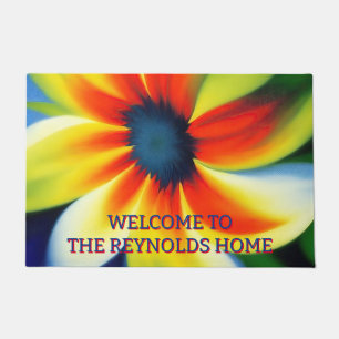 IMPRESSIONIST FLORAL DAISY DOORMAT