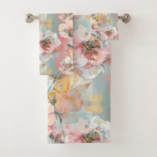 Impressionist Floral Garden ID1280 Bath Towel Set