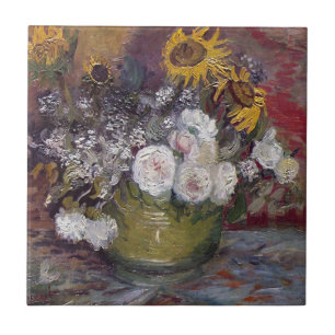 Impressionist Floral Still Life - Vincent van Gogh Ceramic Tile