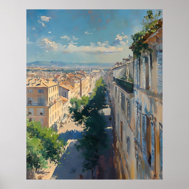 Impressionist image of Mompellier around 1906 Poster (Front)