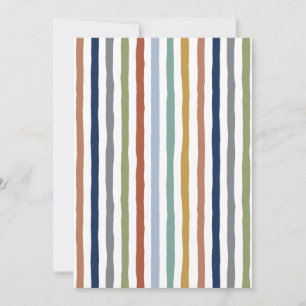 Impressionist-Inspired Colours Hand-Drawn Stripes Thank You Card