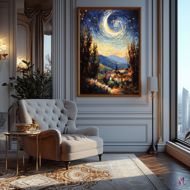 Impressionist Inspired Starry Night Poster (Creator Uploaded)