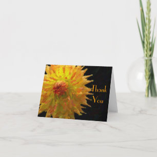 Impressionist Jennie On Black Thank You Note Card