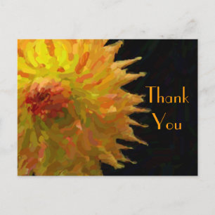 Impressionist Jennie On Black Thank You Postcard