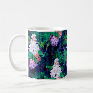 IMPRESSIONIST LILAC FLOWERS ORIGINAL indigo Coffee Mug