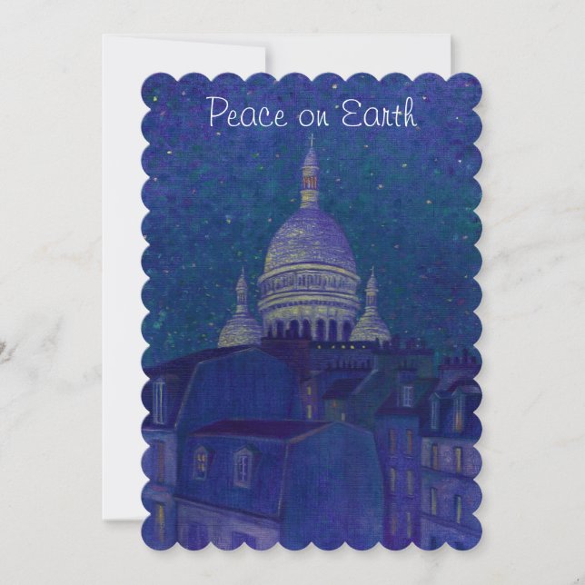 Impressionist Paris Peace on Earth Card (Front)