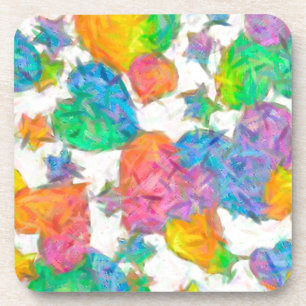 Impressionist Pastel Valentine Hearts Coaster