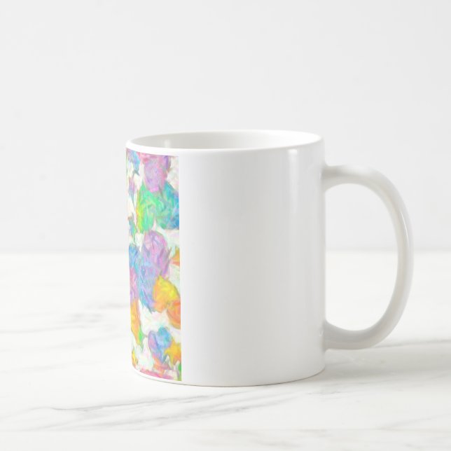 Impressionist Pastel Valentine Hearts Coffee Mug (Right)