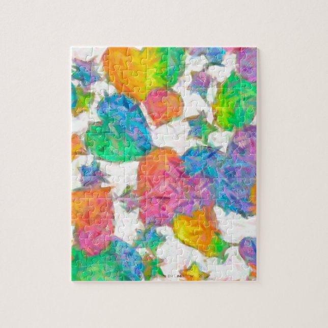 Impressionist Pastel Valentine Hearts Jigsaw Puzzle (Vertical)
