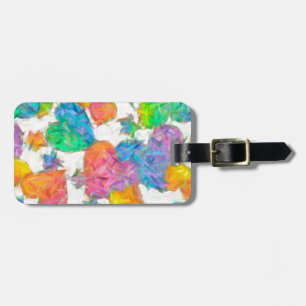 Impressionist Pastel Valentine Hearts Luggage Tag