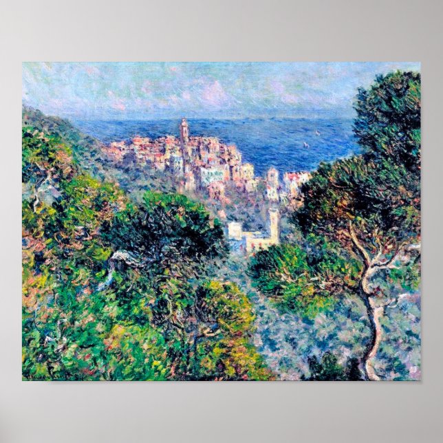 Impressionist People Monet View of Bordighera Famo Poster (Front)