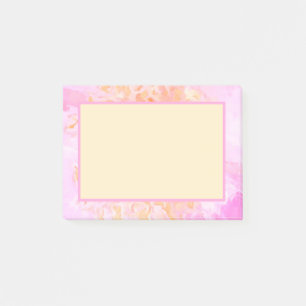 Impressionist Pink Rose Custom Post-it Notes