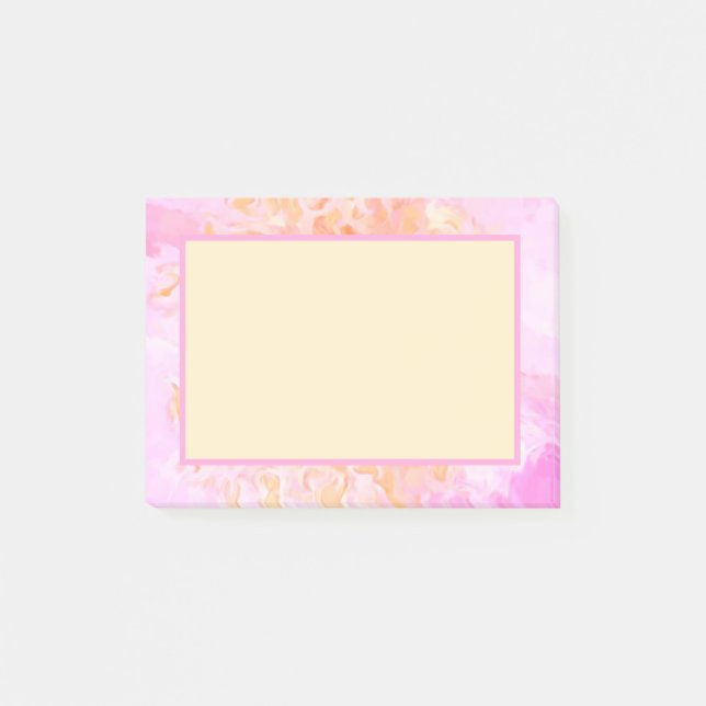 Impressionist Pink Rose Custom  Post-it Notes (Front)