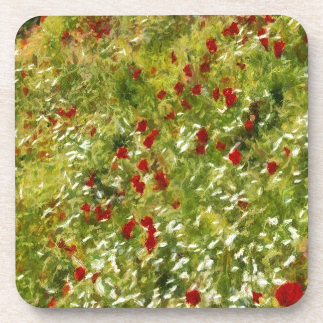 Impressionist Poppies Coaster (Front)