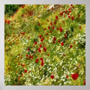 Impressionist Poppies Poster