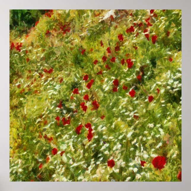 Impressionist Poppies Poster (Front)