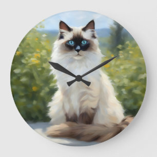 Impressionist Serenity The Ragdoll Large Clock