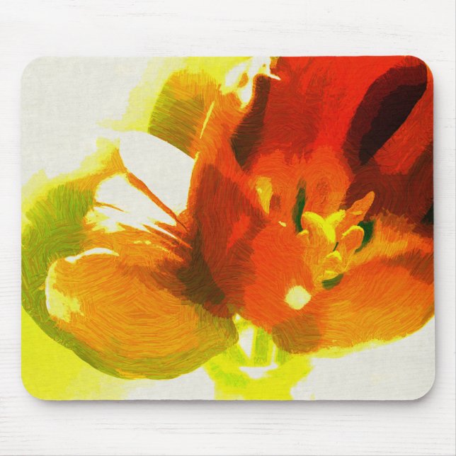 Impressionist Spring Tulips Mouse Pad (Front)