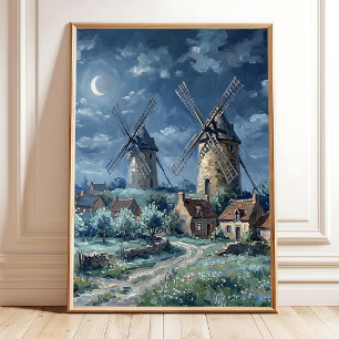 Impressionist Spring Village Wall Art