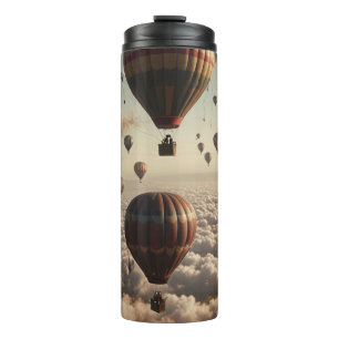 Impressionist Style Hot-air Balloons in Sky Thermal Tumbler
