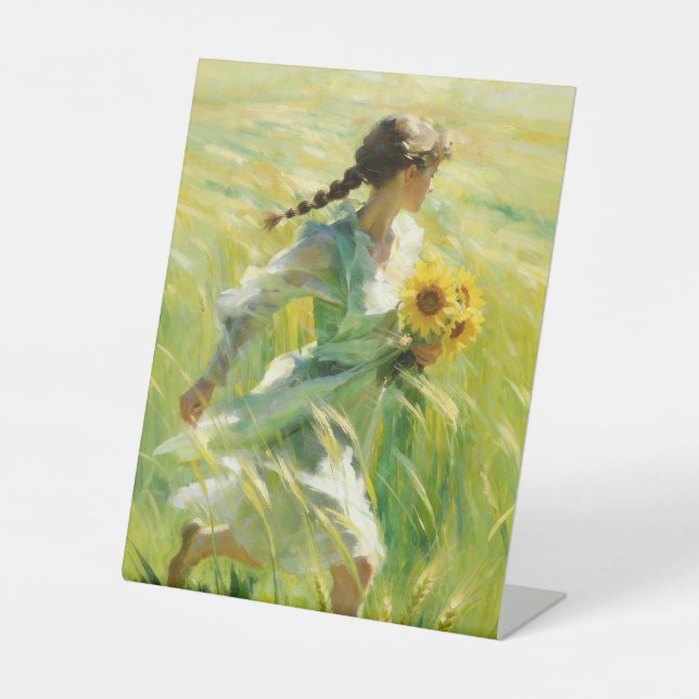 Impressionist Summer Field Pedestal Sign (Front)