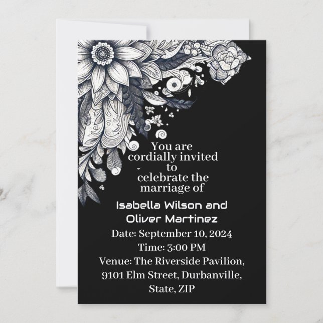  impressionist sun flowers artistic expression invitation (Front)