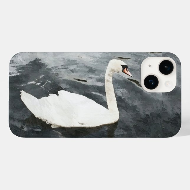 Impressionist Swan Case-Mate iPhone Case (Back (Horizontal))