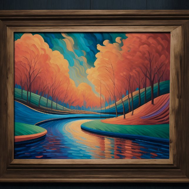 Impressionist Vibrant Colour Landscape Fauvism Poster (Creator Uploaded)