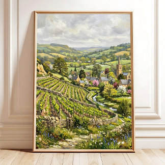 Impressionist Village Landscape Wall Art
