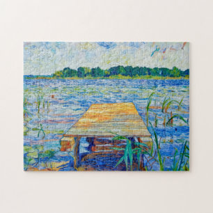 Impressionist Wooden Pier at Ferch on the Schwielo Jigsaw Puzzle