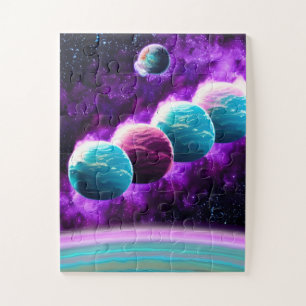 Impressionist Young Amazing Purple Universe Space Jigsaw Puzzle