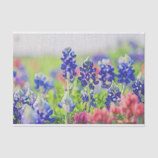 Impressionistic Bluebonnet Tissue Paper (Front)