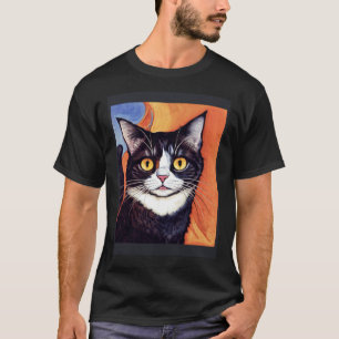 Impressionistic  Cat Screaming Impressionism Cats  T-Shirt