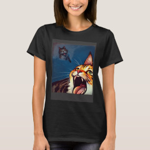 Impressionistic Cat Screaming Impressionism Cats T-Shirt