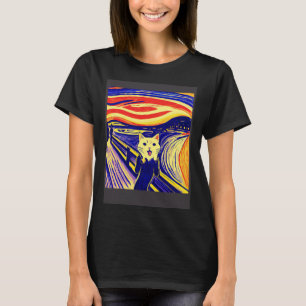 Impressionistic Cat Screaming Impressionism Cats T-Shirt
