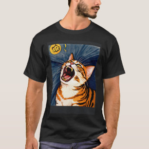 Impressionistic Cat Screaming Impressionism Cats T-Shirt
