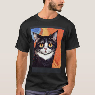 Impressionistic  Cat Screaming Impressionism Cats  T-Shirt